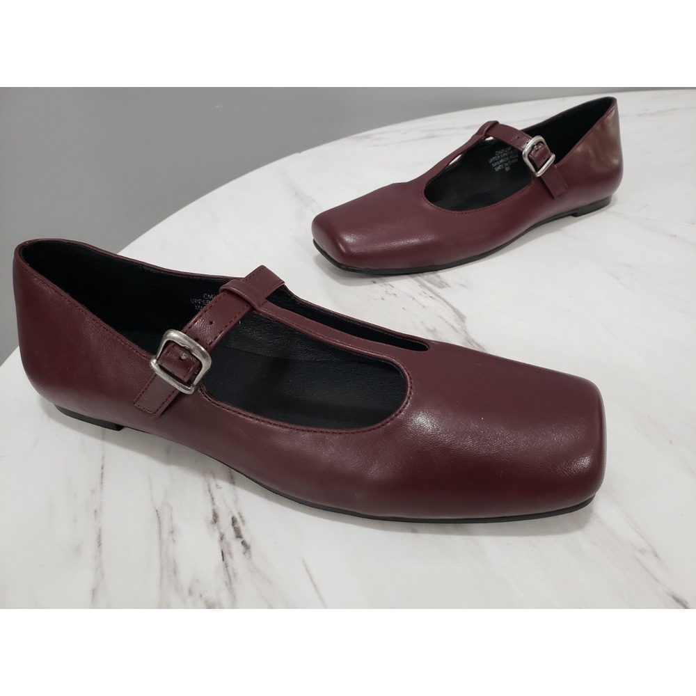 NEW NO BOX SZ 8 Current Mood FLAT Mary Jane gothic ballet Wine Burgundy Witchy